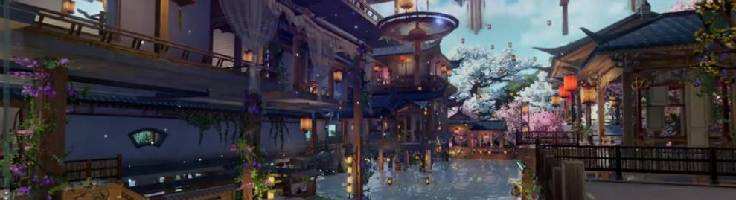 剑网三家园 春水碧于天，画船听雨眠（洪崖洞仿建）