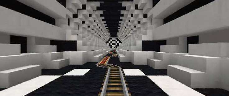 Minecraft：360°全景VR光幻视，我的世界过山车