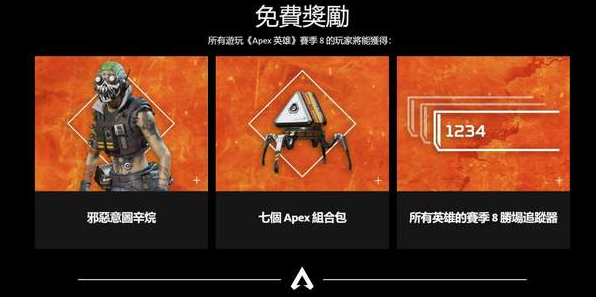 《Apex》第八赛季死斗通行证预告 百款道具展示