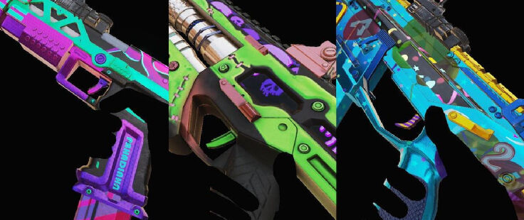 【APEX英雄】黑夜全皮肤武器流光特效展示！