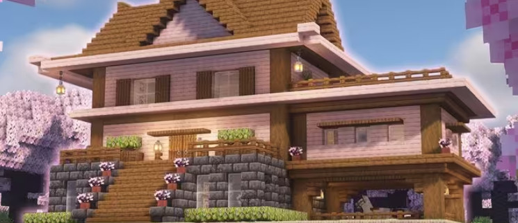 【Minecraft建筑教程】建造一个和风豪宅