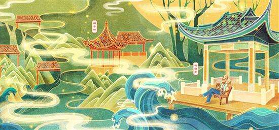 陈思佚《梦幻花园》局部(三)