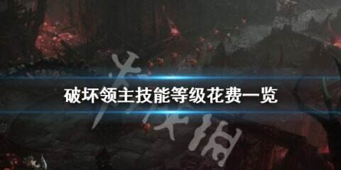 《破坏领主》第五个技能栏怎么开 技能等级花费一览