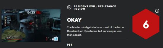 《生化危机：抵抗》IGN评分 多人模式有独特乐趣