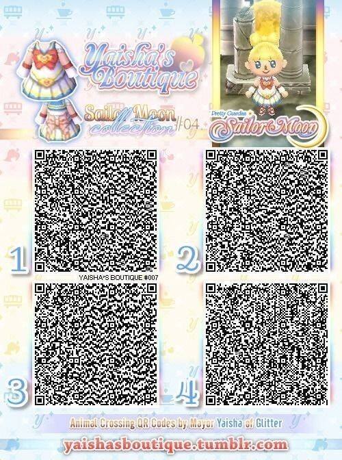 动物森友会美少女战士服装QR码大全