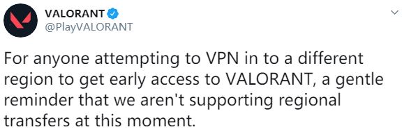 《Valorant》正式公测开启 不支持跨地区账号转移服务