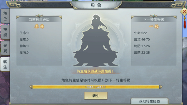 《凤凰无双》角色“转生”系统介绍