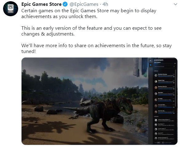 Epic成就系统展示 部分特定游戏可显示解锁成就