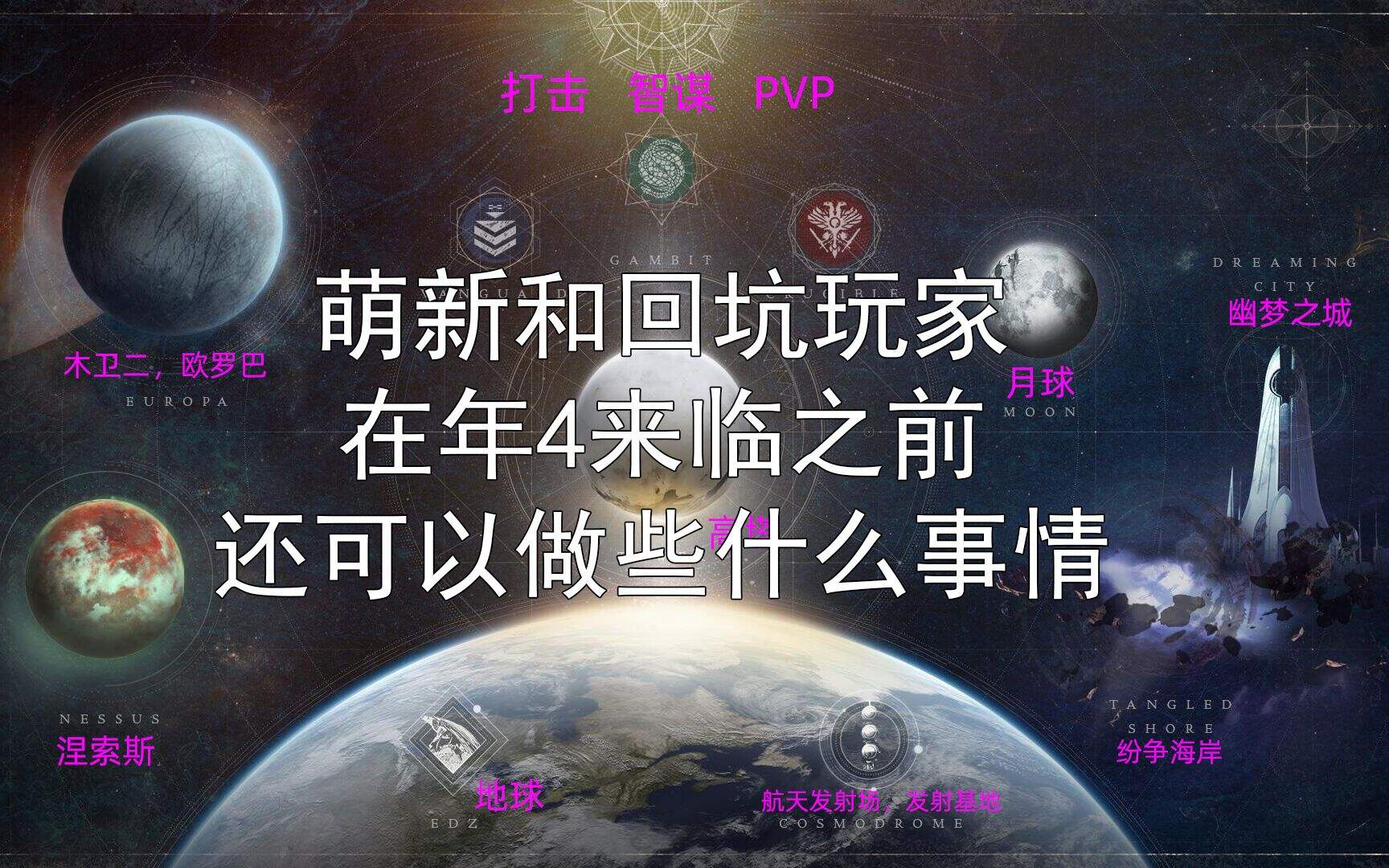 命运2：萌新和回坑玩家，在年4来临前能做些什么