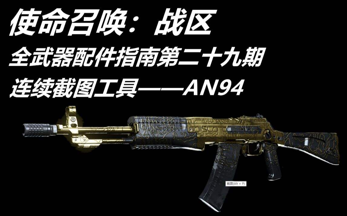 使命召唤战区：全武器配件指南 超高速点放！AN94