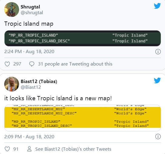 《Apex英雄》数据挖掘泄露“热带岛屿”新地图