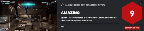 《漫威蜘蛛侠：复刻版》IGN评测 壮美的蜘蛛侠冒险