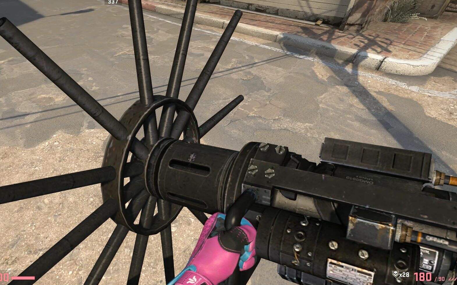 CSGO：加特林 横扫千军！这不得装个侧边境？