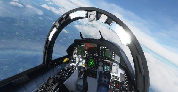 《微软飞行模拟》新截图 F-15战斗机外观内舱展示