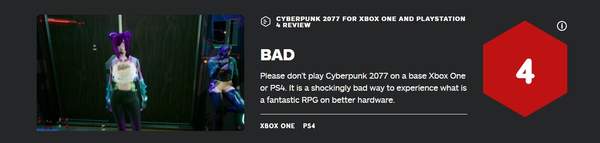 《赛博朋克2077》PS4/X1版IGN评分 堪称噩梦体验