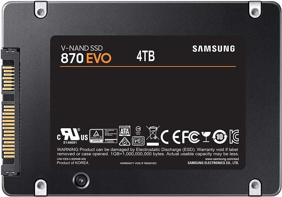 三星870EVO系列SATA SSD 250GB起步最大容量4TB