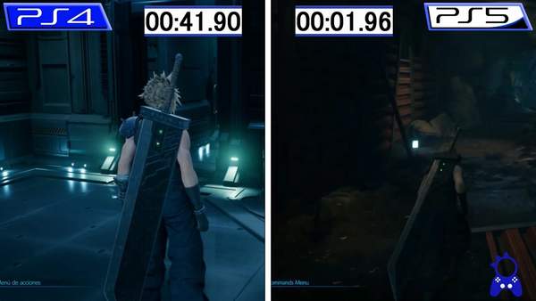 《最终幻想7：重制版》游戏PS5与PS4版对比视频