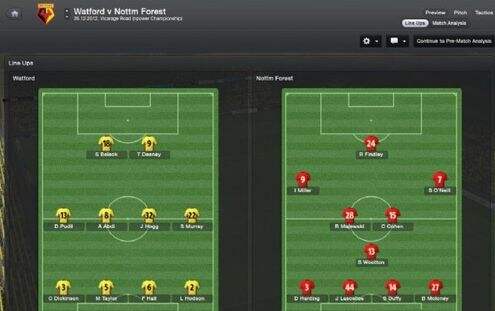 《足球经理2013》临场变阵的看法