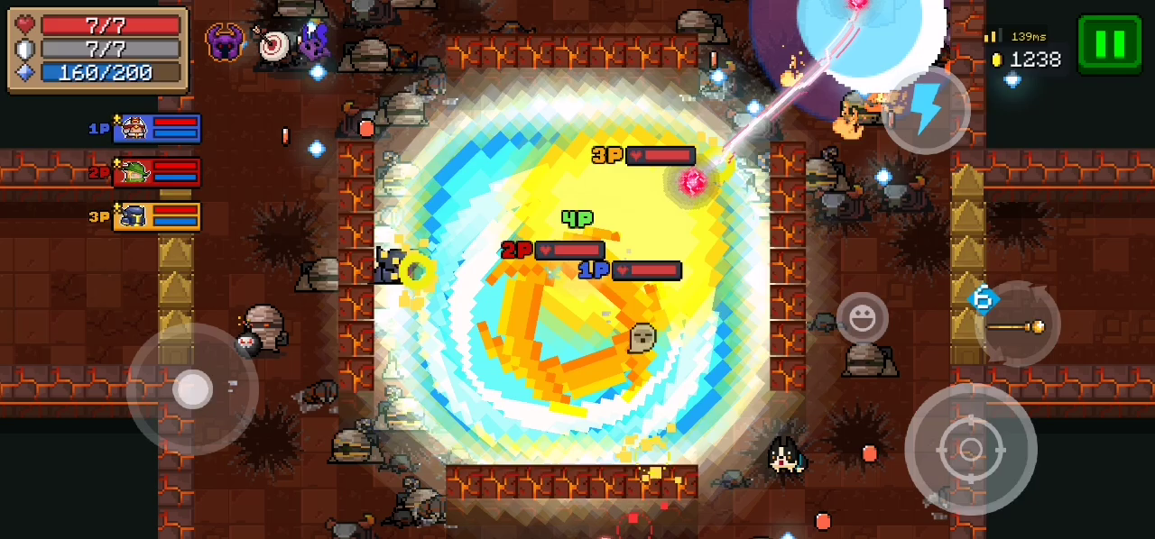 元气骑士：四个狂战士的搓出的法杖