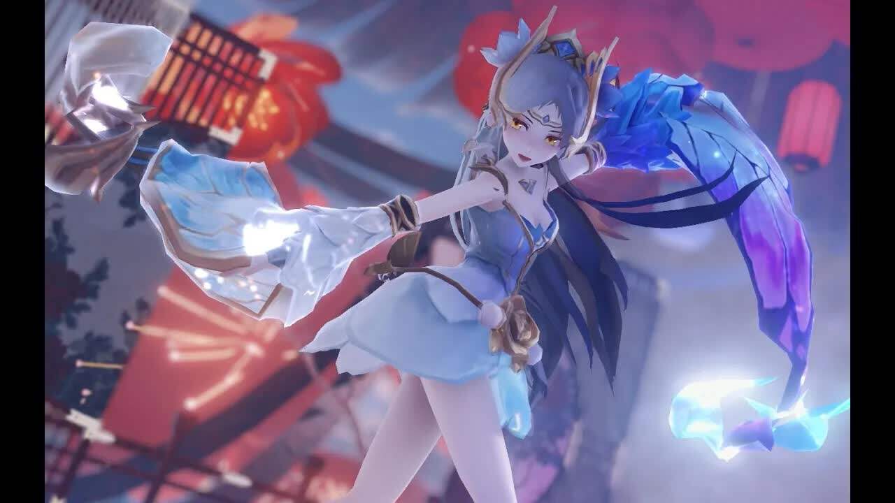 王者荣耀：【王者荣耀貂蝉MMD】风是透明的河流，雨是冰凉的流星