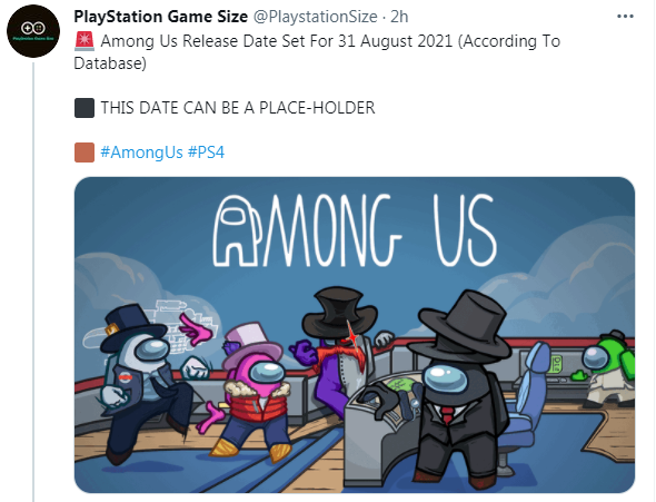 狼人杀《Among Us》PS4版发售日曝光 或8月31日推出