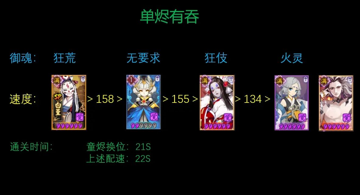 阴阳师魂土20秒单烬阵容