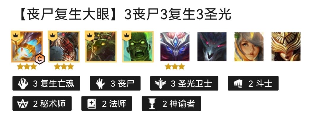 金铲铲之战丧尸圣光大眼玩法教学 