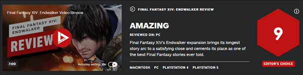 《FF14》6.0“晓月的终焉”IGN评分 最佳剧情之一