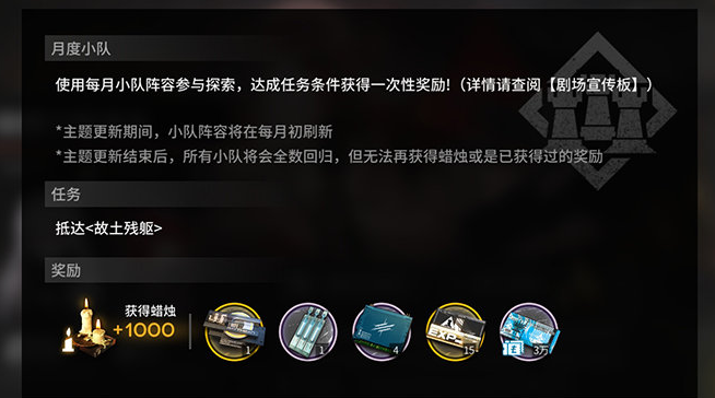 《明日方舟》月度小队模式介绍