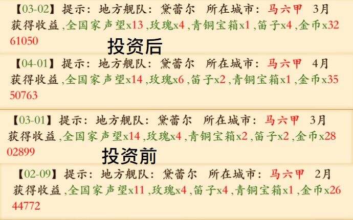 梦回大航海分舰队收益讲解