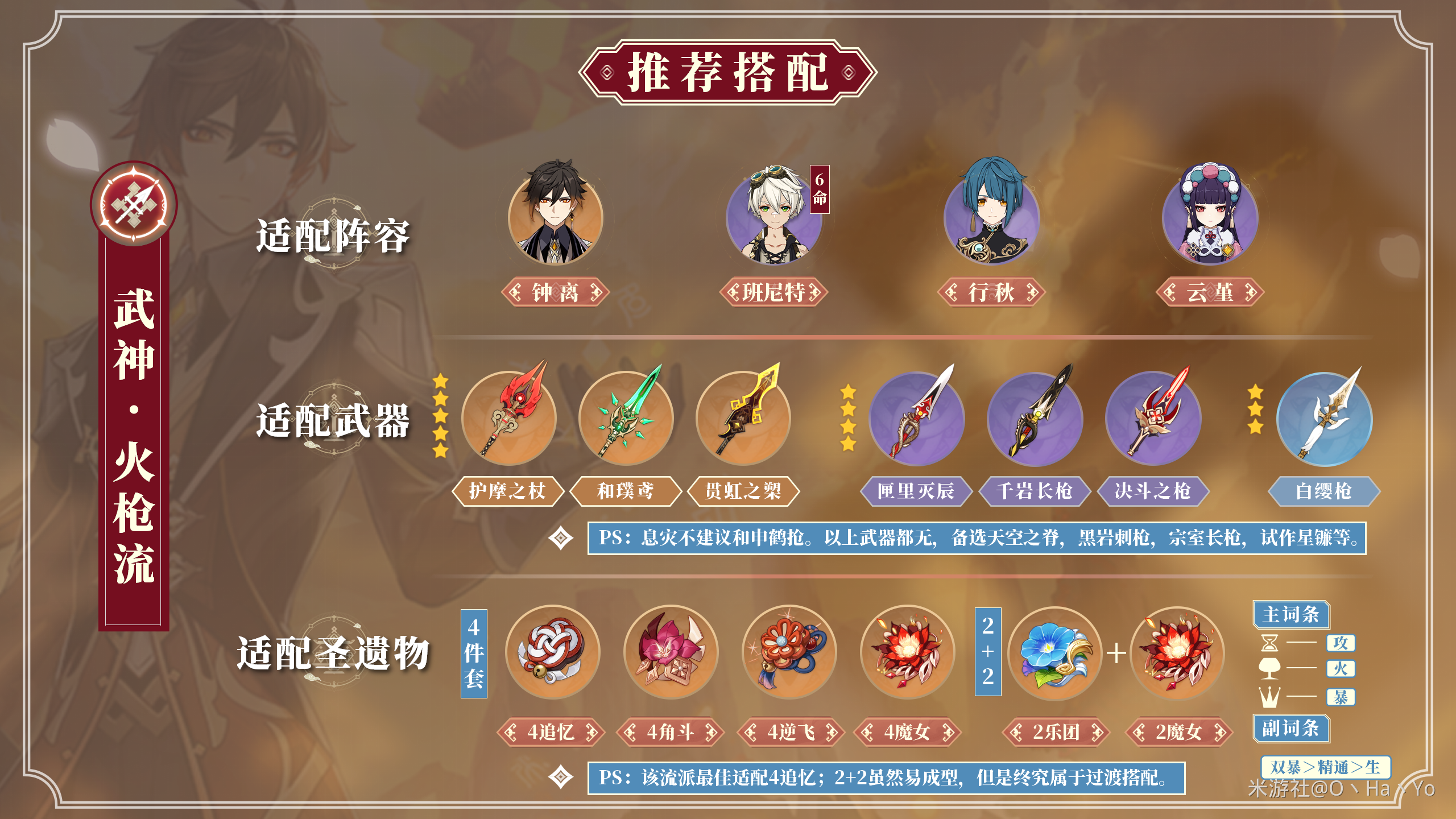 原神钟离武神火枪流玩法