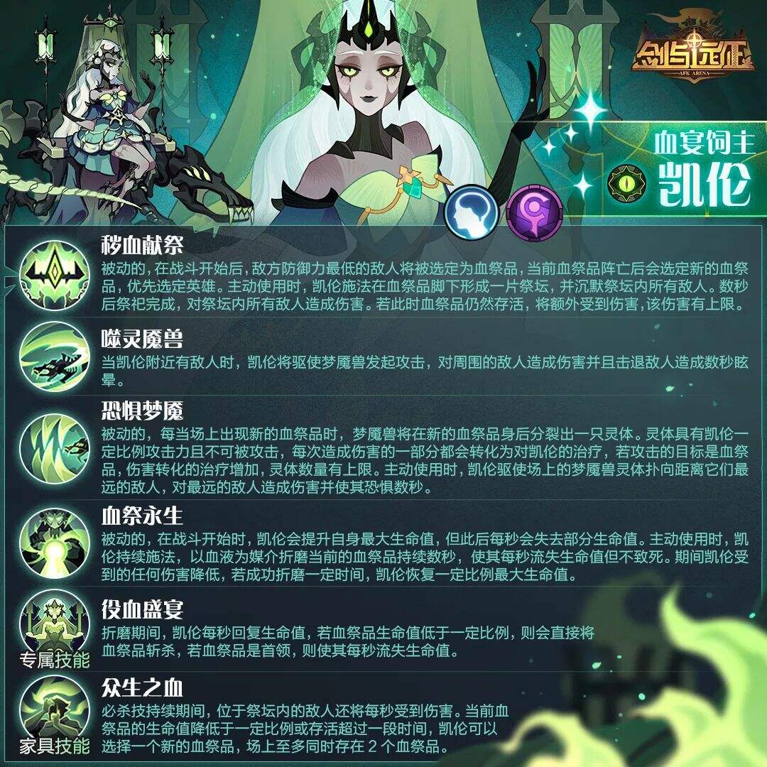 剑与远征血宴饲主凯伦怎么样 血宴饲主凯伦技能强度分析