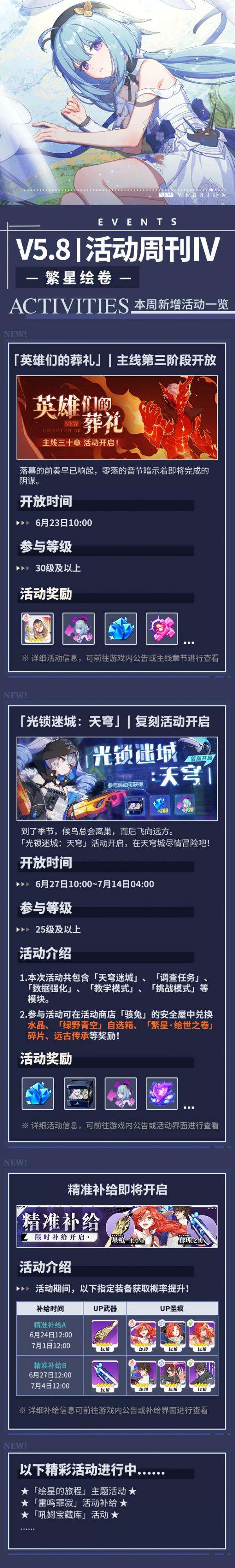 《崩坏3》5.8版本最新活动有什么 最新活动一览