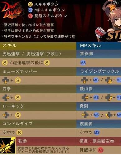 地下城与勇士决斗散打有什么技能 散打技能出招连招表分享