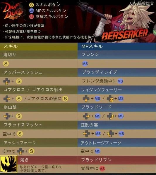 地下城与勇士决斗狂战士怎么放大招 狂战士出招表一览