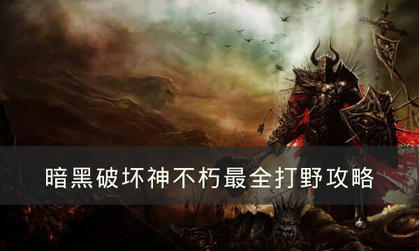 《暗黑破坏神不朽》怎么打野 最全打野攻略