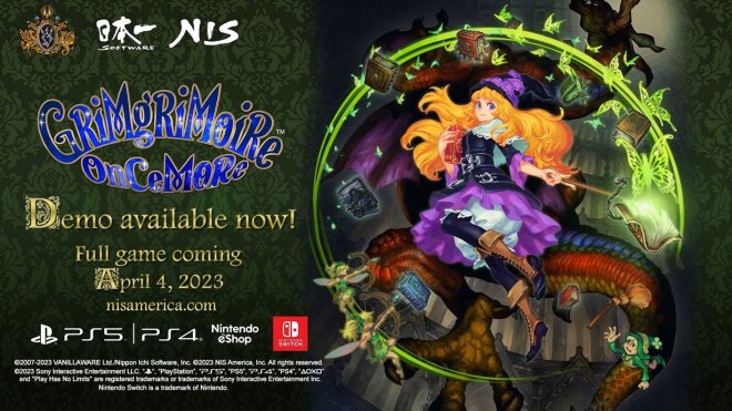 《格林魔书OnceMore》美版即将发售 免费试玩demo已上架PS/NS