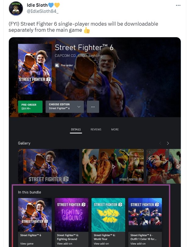 《街头霸王6》“世界巡回赛”与“格斗之地”模式被可独立下载！
