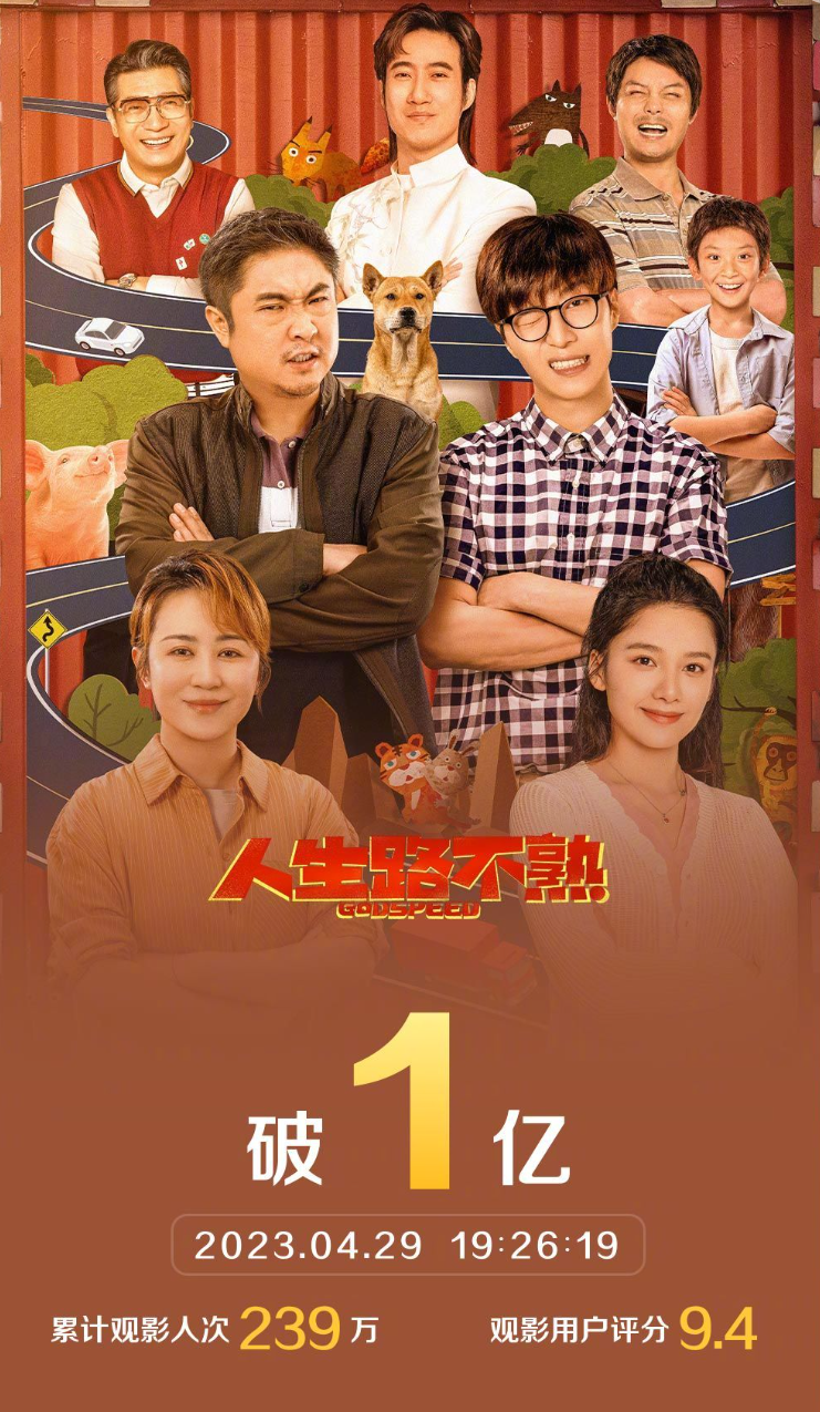 易小星《人生路不熟》票房突破1亿！乔杉马丽等主演