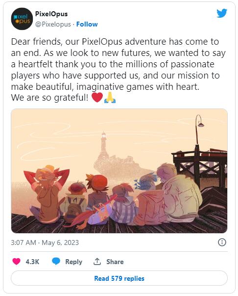 索尼工作室PixelOpus宣布关闭：曾制作《壁中精灵》