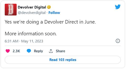 Devolver Digital确认将于6月举行一场游戏发布会！