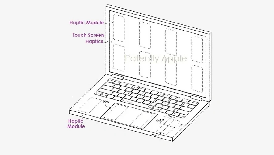 苹果MacBook新专利：掌托、触控板位置实现触控交互
