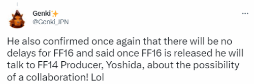 吉田直树重申《FF16》不会延期 发售前还有新演示