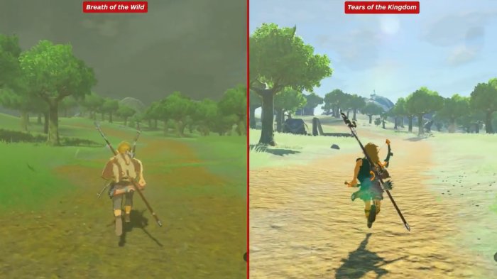IGN晒《王国之泪》与《荒野之息》游戏画面细节改动对比