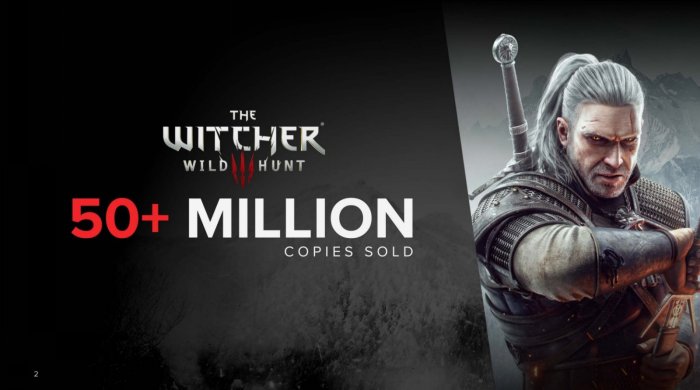 《巫师3：狂猎》全世界销量超5000万套！跻身电子游戏排行榜