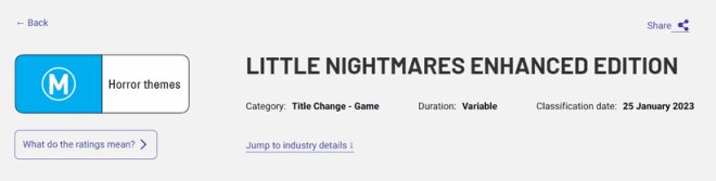 《小小梦魇》强化版已在澳大利亚获得评级 游戏或将获得光追升级
