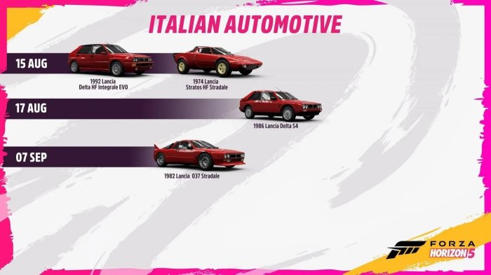 《极限竞速：地平线5》将推出意大利汽车补充包 共16辆！