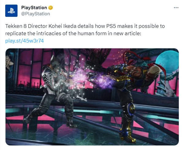 《铁拳8》PS5版将支持DualSense把持器触觉反馈与3D音频