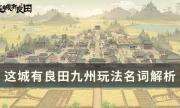 《这城有良田》名词是什么意思 九州玩法名词解析