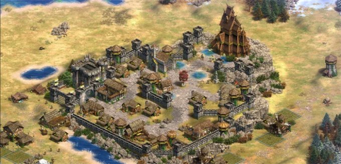 玩家在《帝国时代2》中重现《上古卷轴5》天际省地图